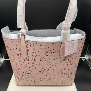 Kate Spade β οΈ Twinkle Star Print Reversible Tote & Wristlet